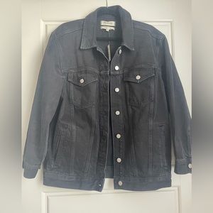 Madewell Oversized Trucker Black Denim Jacket